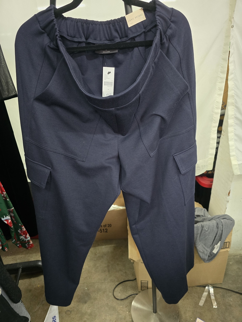 Lane Bryant Black Wide Leg Cargo Jogger